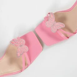 RAID Kinny Lace Up Heel In Baby Pink -Raid London Sales Store Kinny Pink 4