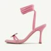 RAID Kinny Lace Up Heel In Baby Pink