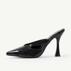 RAID Kinsley Heeled Mule In Black Holographic -Raid London Sales Store Kinsley Black 4