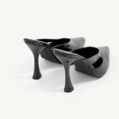 RAID Kinsley Heeled Mule In Black Holographic -Raid London Sales Store Kinsley Black 5