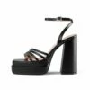 RAID Kylah Block Heeled Sandals In Black -Raid London Sales Store Kylah Black 1