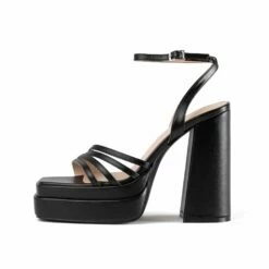 RAID Kylah Block Heeled Sandals In Black -Raid London Sales Store Kylah Black 6