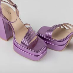 RAID Kylah Block Heeled Sandals In Lilac -Raid London Sales Store Kylah Lilac 5