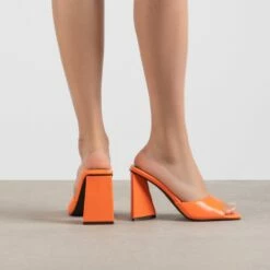 BEBO Kyrah Heeled Mule In Orange -Raid London Sales Store Kyrah Orange 3 815f3344 b9b4 4239 ac6d bd96ee2e329c