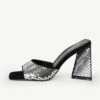 RAID Kyrah Heeled Mule In Silver