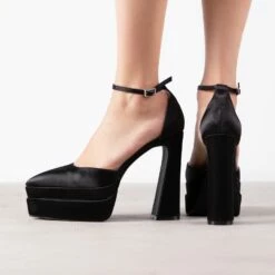 RAID Lavender Platform Heel In Black -Raid London Sales Store Lavender Black 3.2