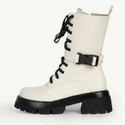 RAID Lenya Chunky Ankle Boot In Cream -Raid London Sales Store Lenya Cream 4