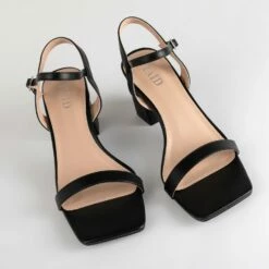 RAID Lilac Block Heeled Sandal In Black -Raid London Sales Store Lilac Black 4