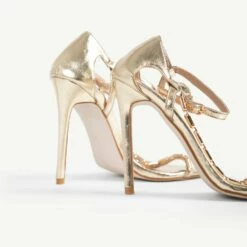 RAID Lovely Chained Heel In Gold -Raid London Sales Store Lovely Gold 5