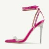 RAID Madrona Strappy Heel In Pink Satin