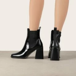 RAID Mariana Block Heeled Ankle Boots In Black -Raid London Sales Store Mariana Black 4