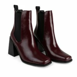 RAID Mariana Block Heeled Ankle Boots In Burgundy -Raid London Sales Store Mariana Burgundy 5