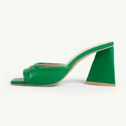 RAID Marinda Block Heeled Mule In Green -Raid London Sales Store Marinda Green 1
