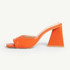 RAID Marinda Block Heeled Mule In Orange -Raid London Sales Store Marinda Orange 1
