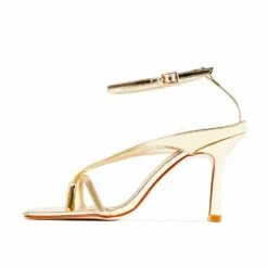 RAID Meeka Square Toe Post Sandal In Gold -Raid London Sales Store Meeka Gold 292635f0 d4eb 4bb7 abb3 020fc0927abe