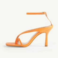 RAID Meeka Square Toe Post Sandal In Orange -Raid London Sales Store Meeka Orange 4
