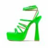 RAID Mishka Platform Heel In Green -Raid London Sales Store Mishka Green