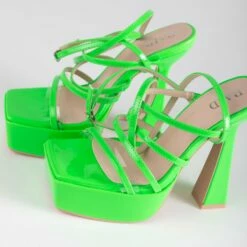 RAID Mishka Platform Heel In Green -Raid London Sales Store Mishka Green 4