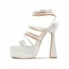 RAID Mishka Platform Heel In White