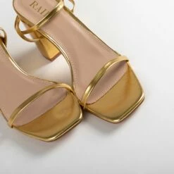 RAID Molika Block Heeled Sandal In Gold -Raid London Sales Store Molika Gold 4