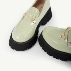 RAID Monster Chunky Flat Shoe In Olive -Raid London Sales Store Monsterr Olive 5