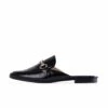 RAID Nancy Flat Mule In Black Croc