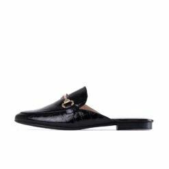 RAID Nancy Flat Mule In Black Croc -Raid London Sales Store Nancy Black 5 66438cd4 0277 4e59 b369 27fc1a5274b9