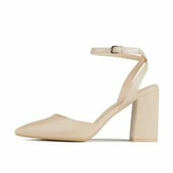 RAID Neima Block Heel Pumps In Nude -Raid London Sales Store Neima Nude 5 40e4cb80 da65 44cb b391 c56356b41061