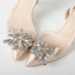BEBO Niesha Perspex Heel In Champagne -Raid London Sales Store Niesha Nude 5