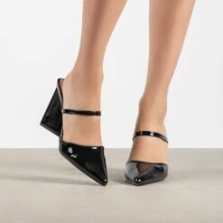 RAID Nima Mule In Black Patent -Raid London Sales Store Nima Black 1