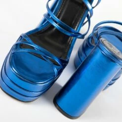 RAID Nobita Platform Heel In Blue -Raid London Sales Store Nobita Blue 5