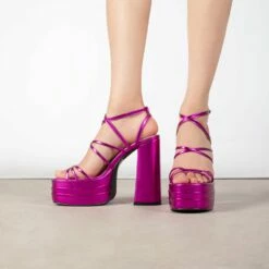 RAID Nobita Platform Heel In Pink -Raid London Sales Store Nobita Pink 3