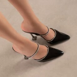 RAID Odalys Perspex Mule In Black -Raid London Sales Store Odalys Black 3