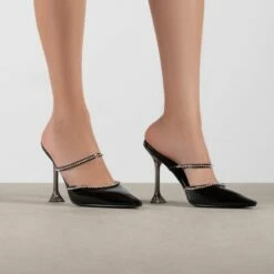 RAID Odalys Perspex Mule In Black -Raid London Sales Store Odalys Black 4