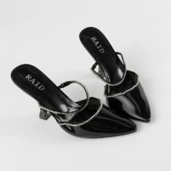 RAID Odalys Perspex Mule In Black -Raid London Sales Store Odalys Black 5