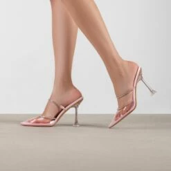 RAID Odalys Perspex Mule In Pink -Raid London Sales Store Odalys Pink 4