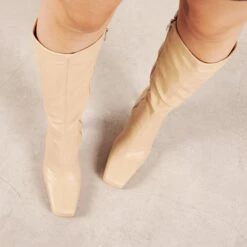 RAID Ozelia Long Boot In Nude -Raid London Sales Store Ozelia Nude 3
