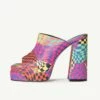 RAID Piya Platform Mule In Pink Multi -Raid London Sales Store Piya Pink Multi 4