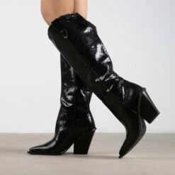 RAID Portland Long Boot In Black Snake -Raid London Sales Store Portland Black 2