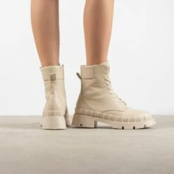 RAID Prestone Chunky Ankle Boot In Ecru -Raid London Sales Store Preston 3