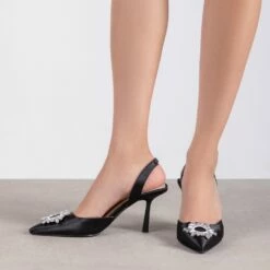 RAID Punam Heeled Slingback In Black -Raid London Sales Store Punam Black 1