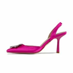 RAID Punam Heeled Slingback In Hot Pink Satin -Raid London Sales Store Punam Pink 5 05d2ce6e 9dba 4b91 830d e7f8fc0f229e