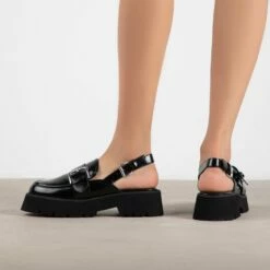 RAID Radiant Loafer Slingback In Black -Raid London Sales Store Radiant Black 3