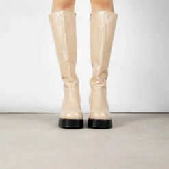 RAID Raewyn Long Boot In Nude -Raid London Sales Store Raewyn Nude 1