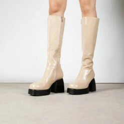RAID Raewyn Long Boot In Nude -Raid London Sales Store Raewyn Nude 2