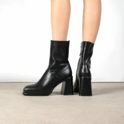 RAID Raffety Block Heeled Ankle Boot In Black -Raid London Sales Store Raffety Black 2