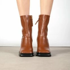 RAID Raffety Block Heeled Ankle Boot In Tan -Raid London Sales Store Raffety Tan 3