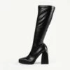 RAID Rainbow Block Heeled Long Boot In Black
