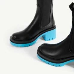 RAID Region Ankle Boot In Blue -Raid London Sales Store Region Black Blue 5