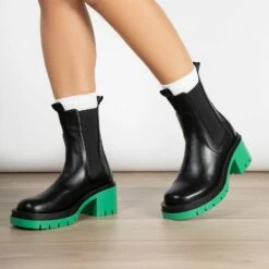 RAID Region Ankle Boot In Green -Raid London Sales Store Region Black Green 1